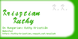 krisztian kuthy business card