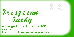 krisztian kuthy business card